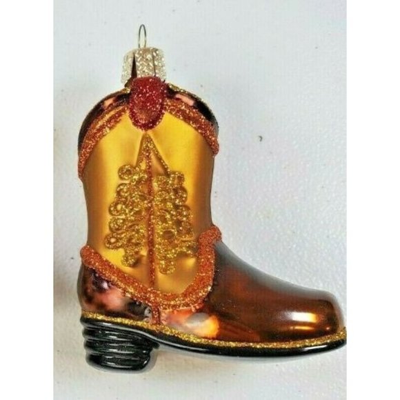 Cowboy Boot Retired Old World Christmas Ornament - Picture 1 of 2